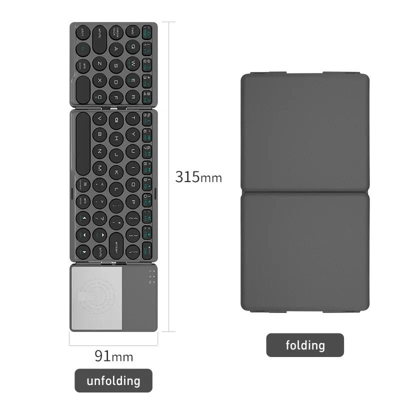 Foldable Bluetooth Keyboard with Trackpad