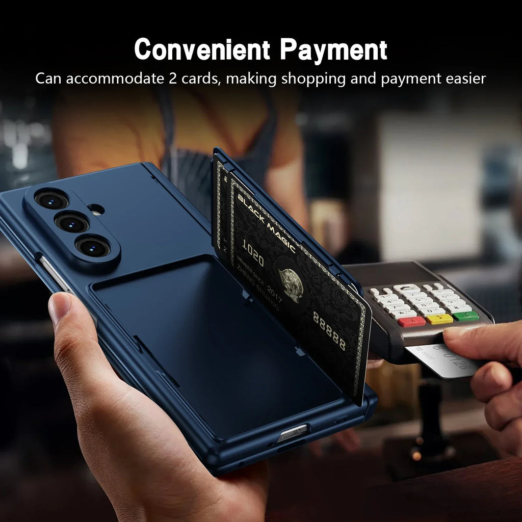 Wallet Stand Shield with Pen Slot & Screen Protection For Galaxy Z Fold