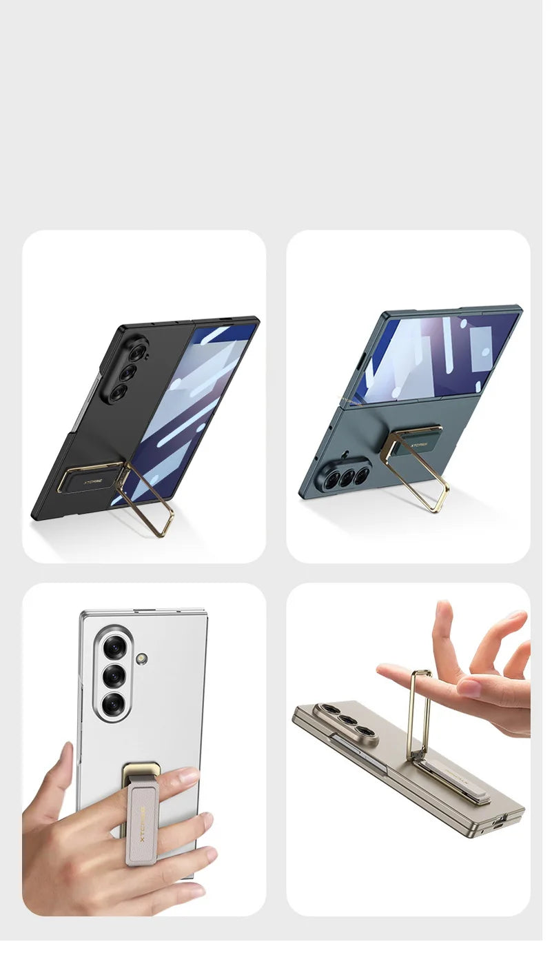 Luxury Magnetic Kickstand Case with Strap