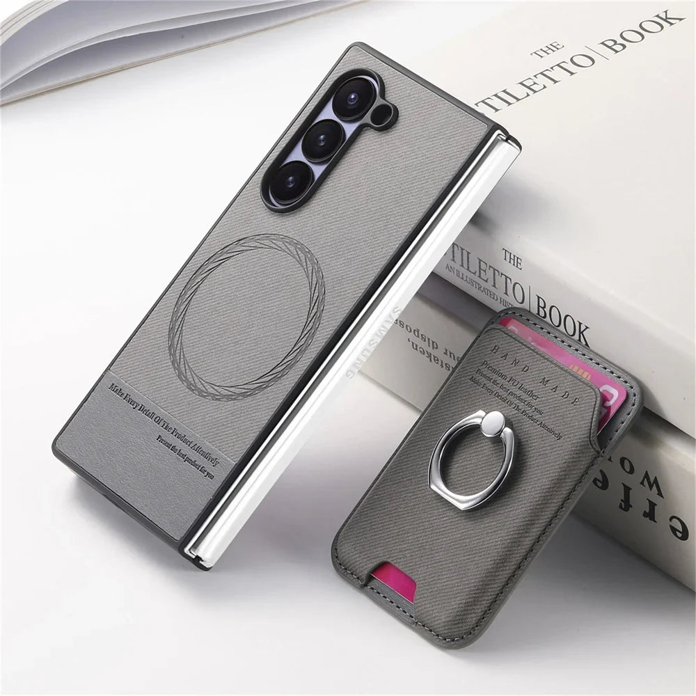 Detachable Leather Wallet Case