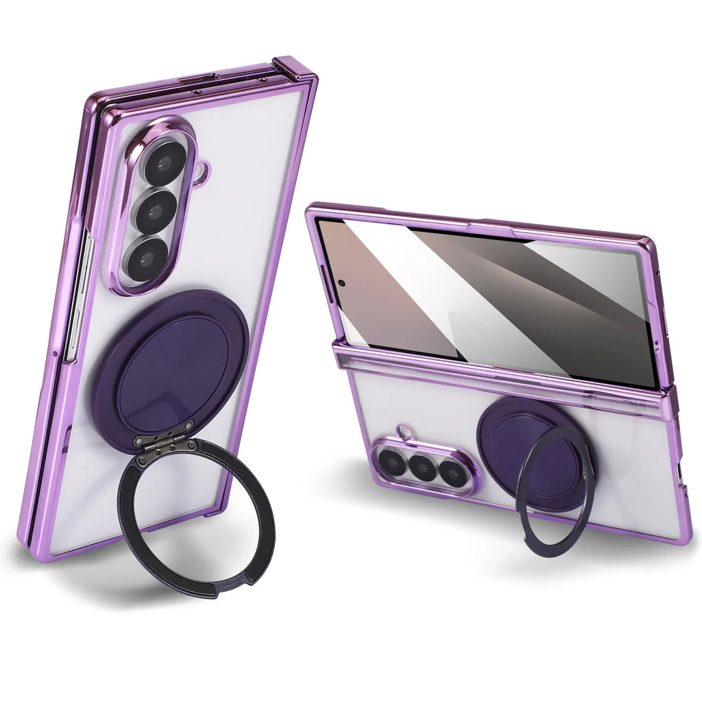Transparent Magnetic Ring Stand Case