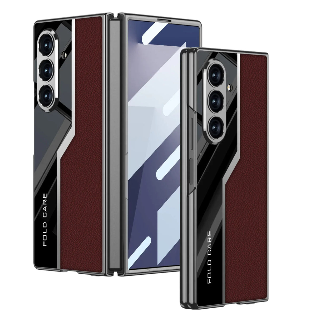 Luxury Leather Case with Hinge Protection