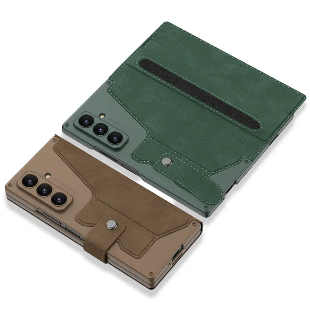 Premium Leather Wallet Stand Case
