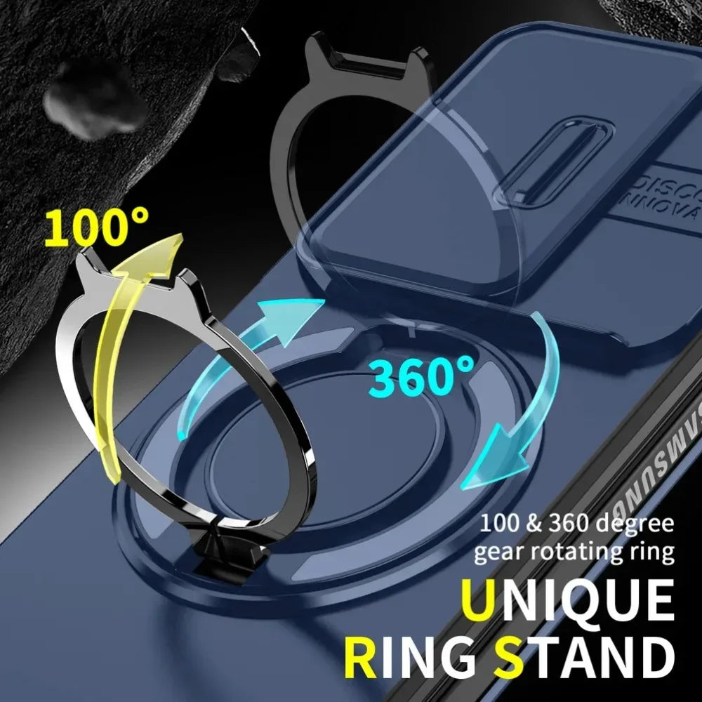 Magnetic Kickstand Case with Slide Camera Protetction