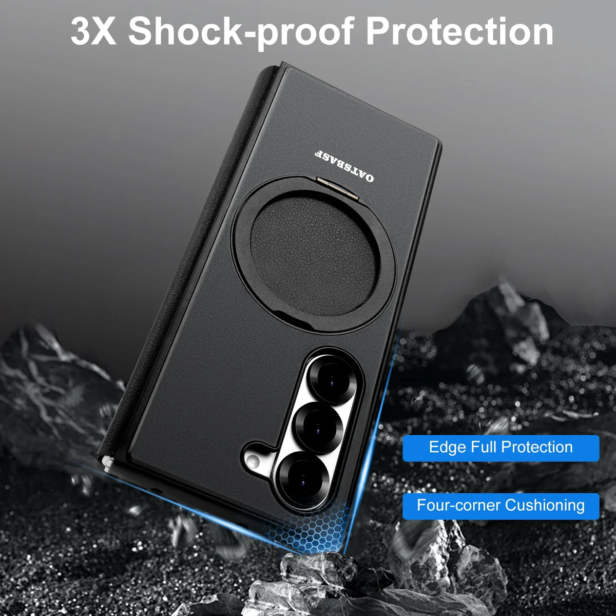 Full Protection Magnetic Ring Stand For Z Fold 7