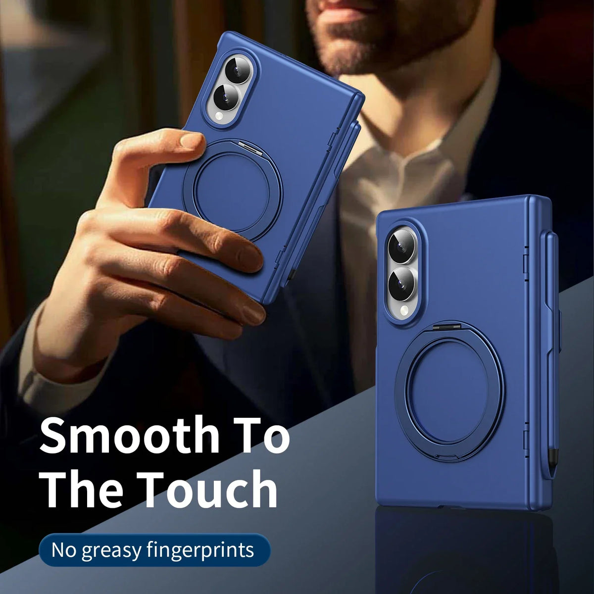 FoldGrip Ring Case with Pen Holder For Galaxy Z Fold Series