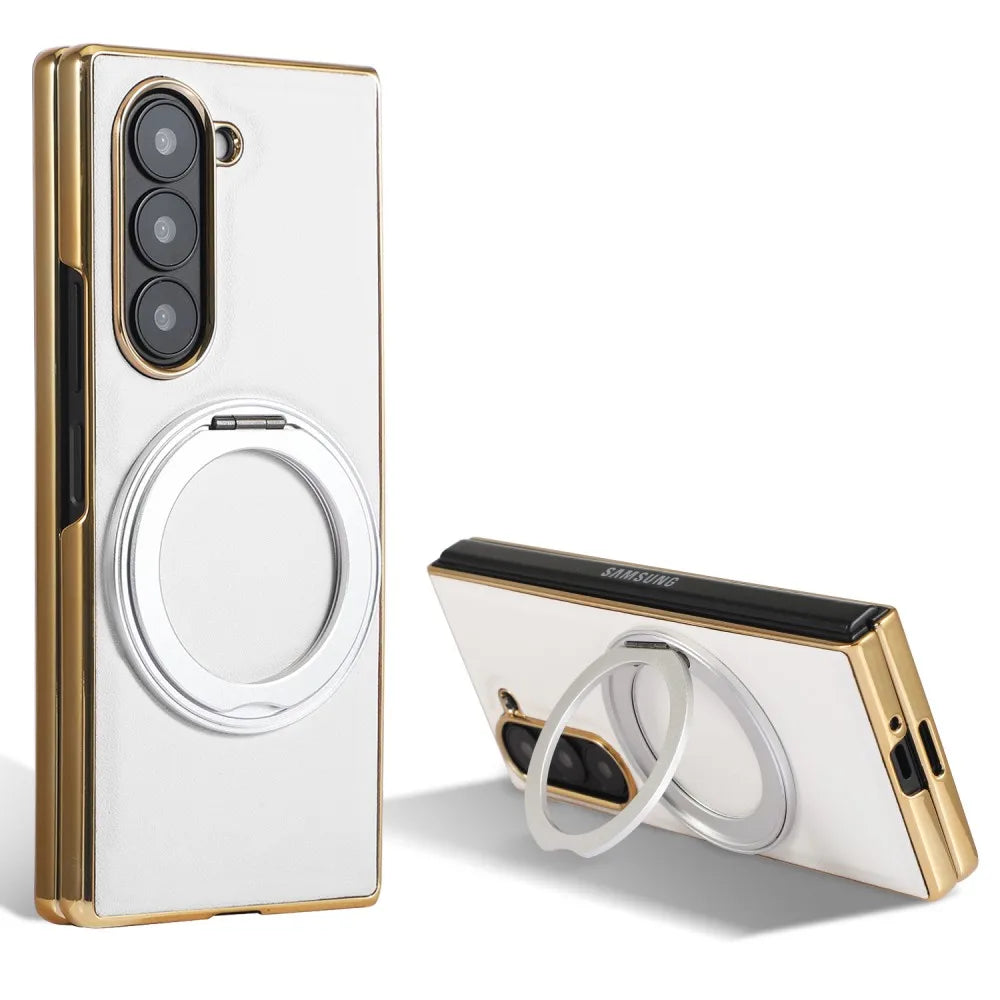 Luxury Leather Ring Case with Stand
