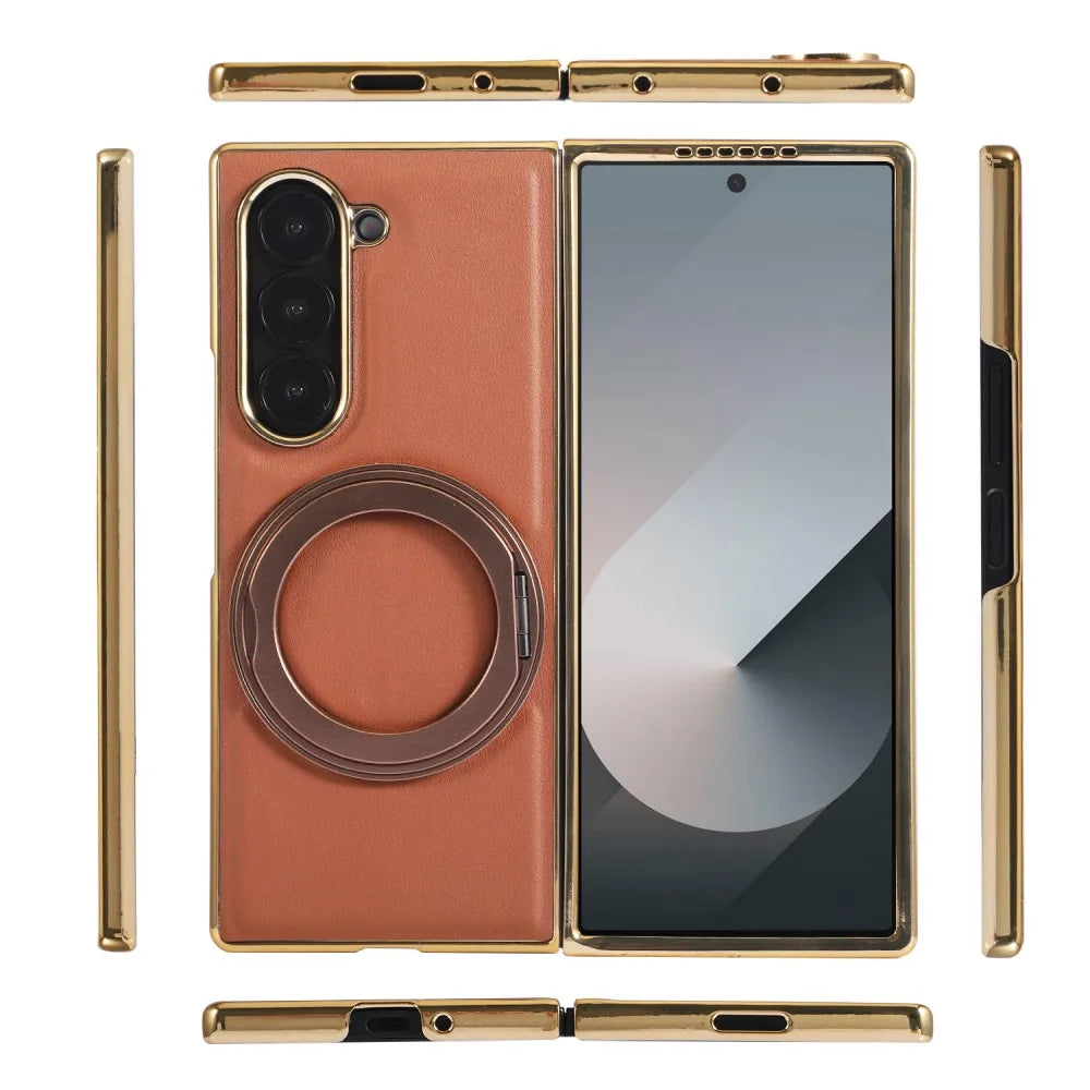 Luxury Leather Ring Case with Stand