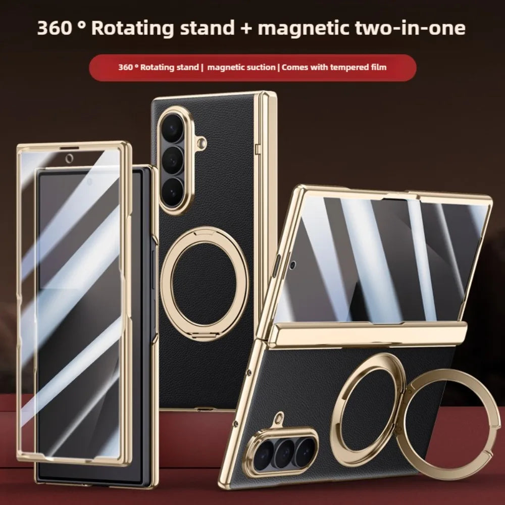Magnetic Ring Case with Screen Protection