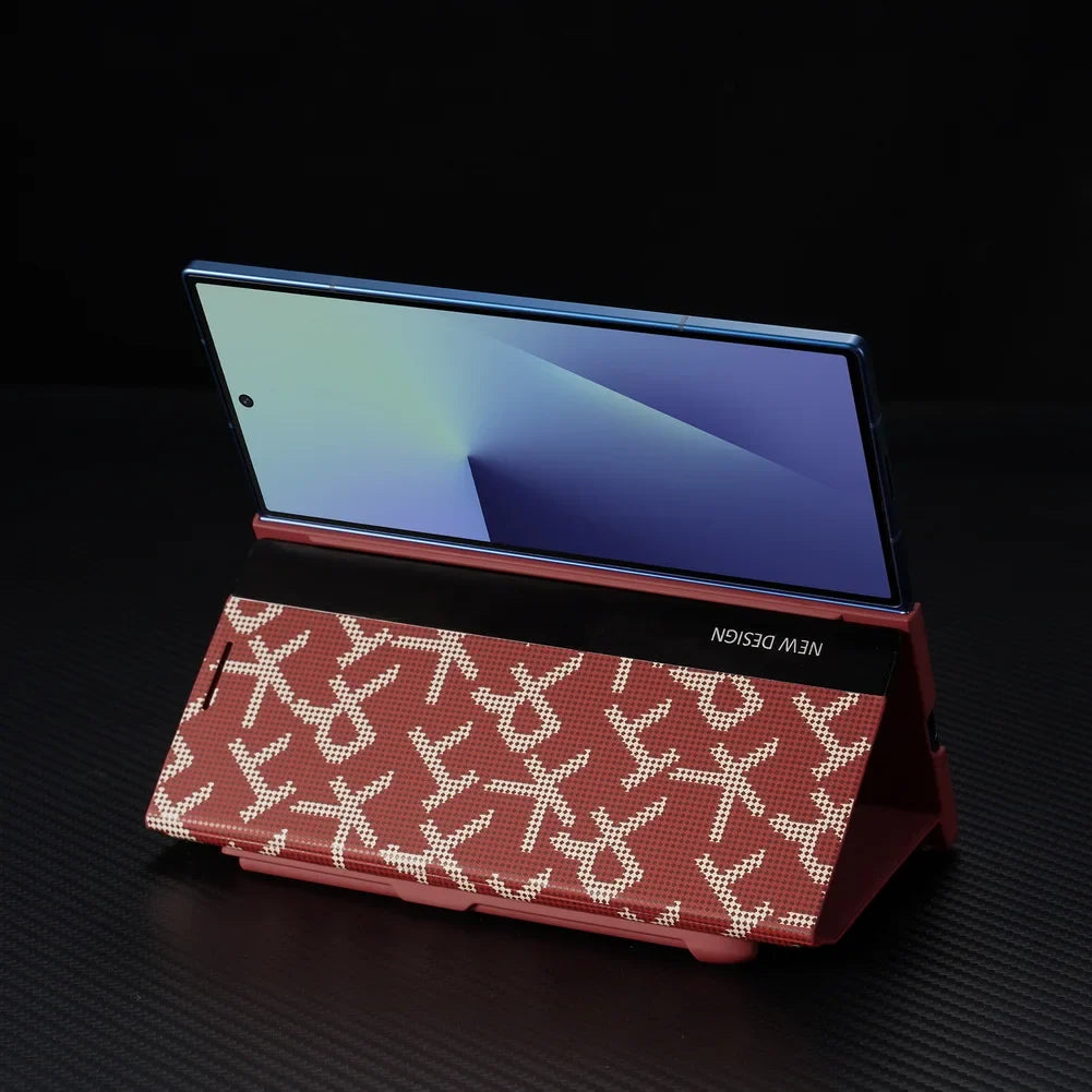 Leather Stand Case with Pen For Galaxy Z Fold