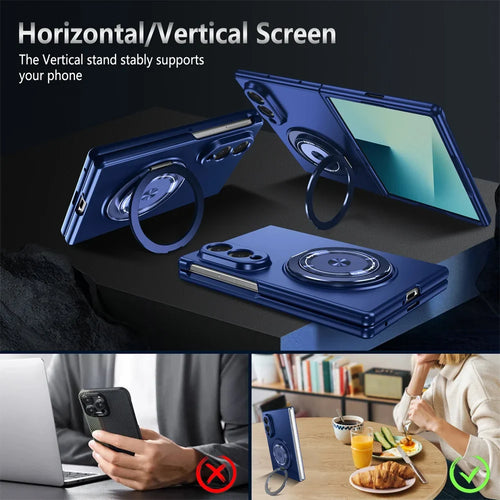 Magnetic Ring Stand Armor For Galaxy Z Fold 8 Series
