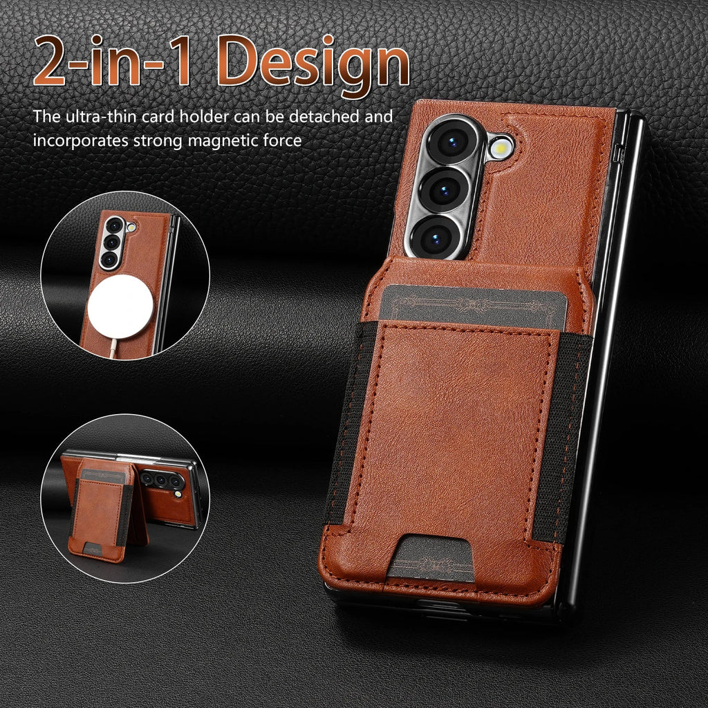 Detachable Leather Wallet Case
