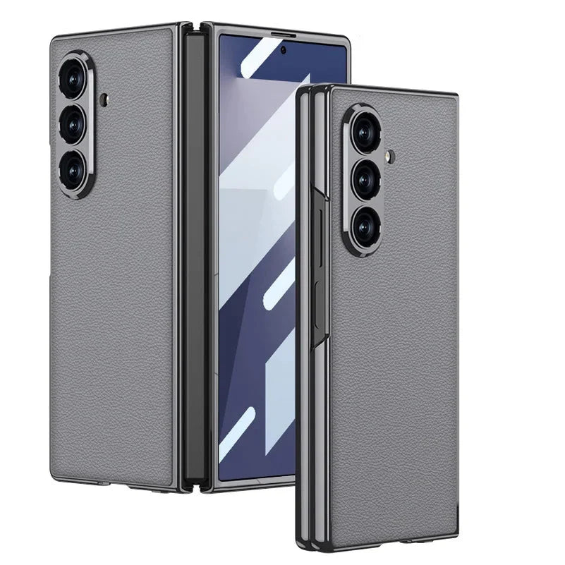 Luxury Stripe Leather Case