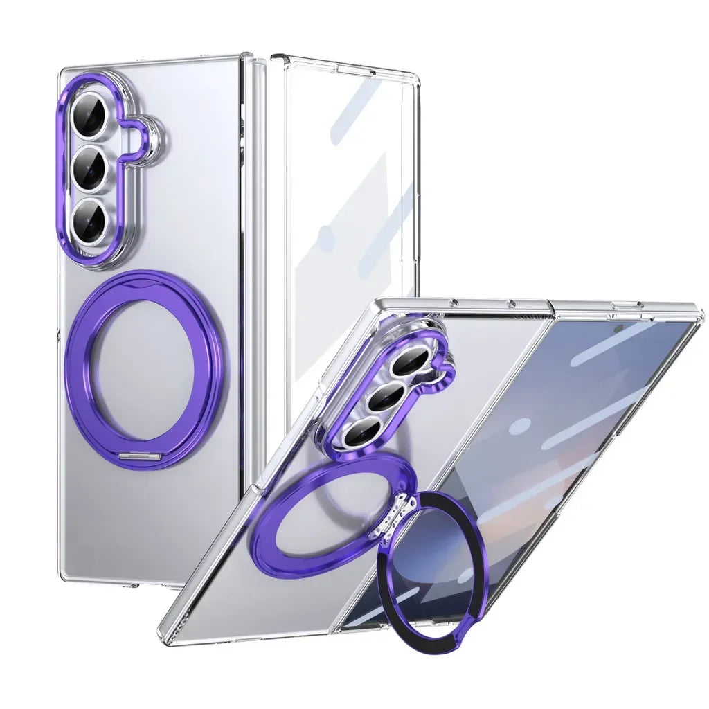 Clear Magnetic Case with Ring Stand