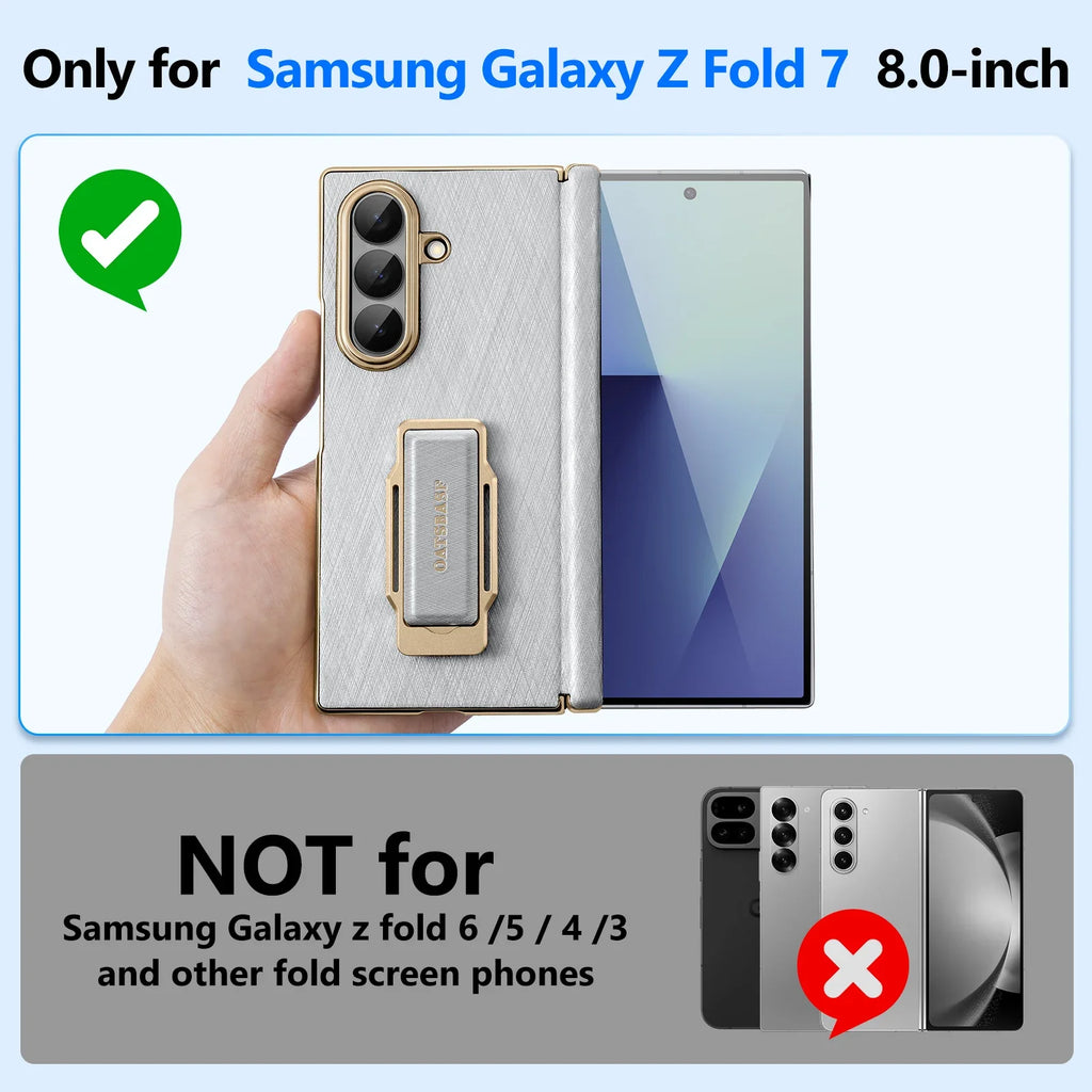 Strap Stand Leather Case for Z Fold 7