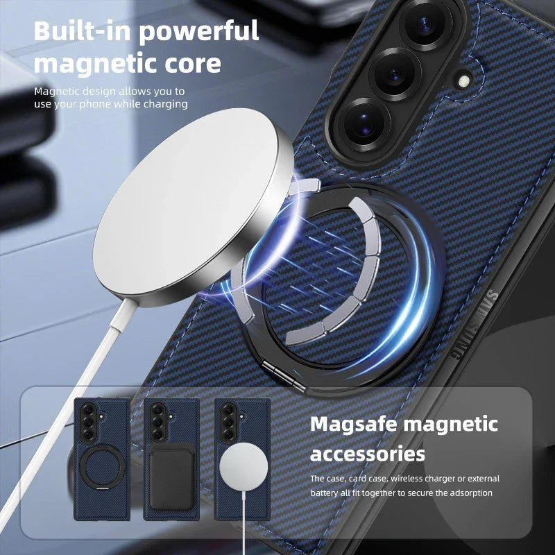 Carbon Fiber Case with Magnetic Ring