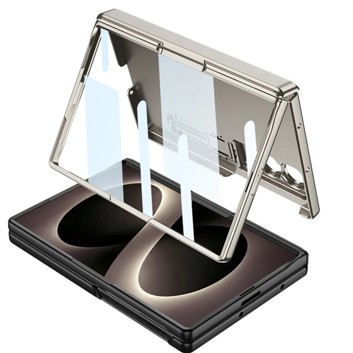 Magnetic Stand Case with Hinge Protection