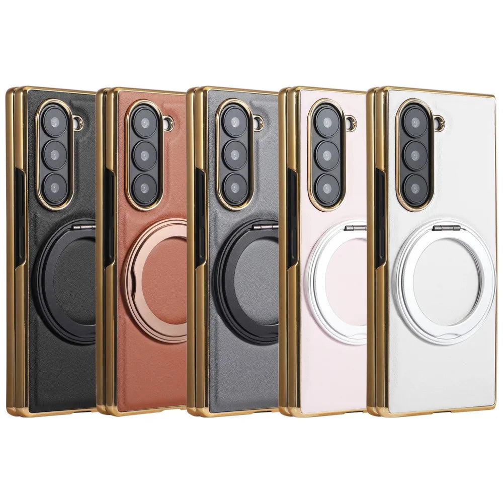Luxury Leather Ring Case with Stand