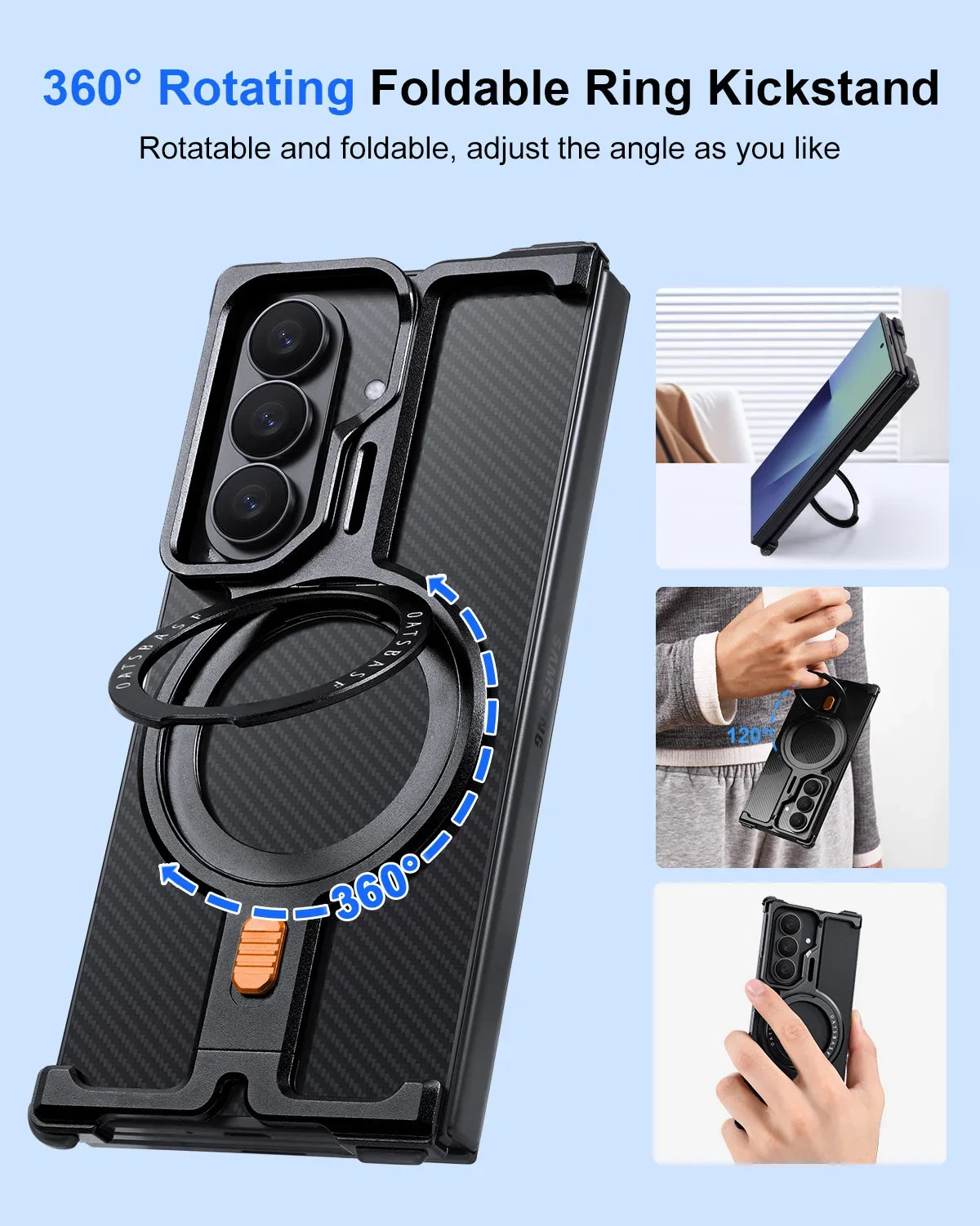 Armor Ring Kickstand Case For Galaxy Z TriFold