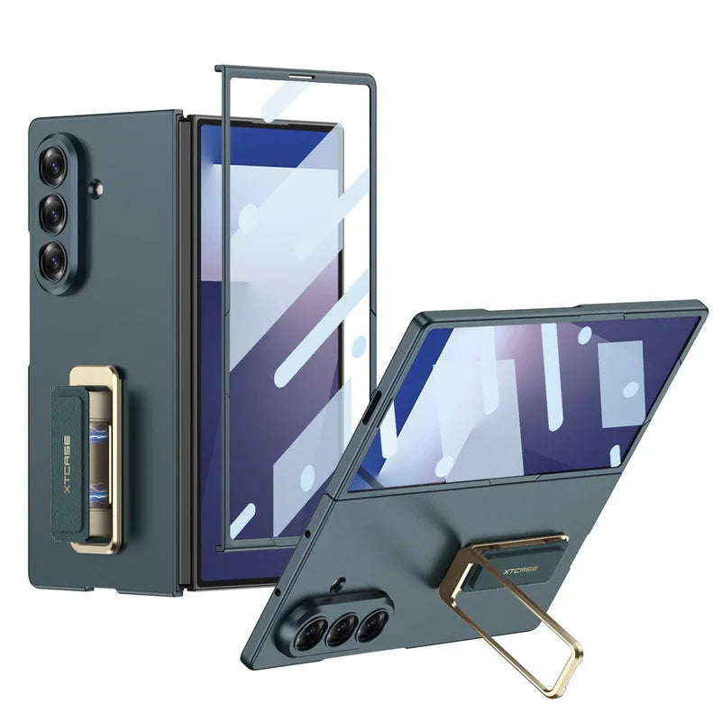 Luxury Magnetic Kickstand Case with Strap