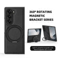 Leather Magnetic Ring Kickstand Case