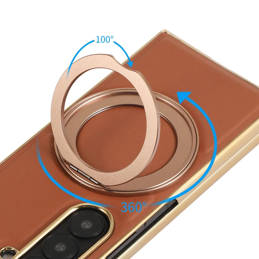 Luxury Leather Ring Case with Stand