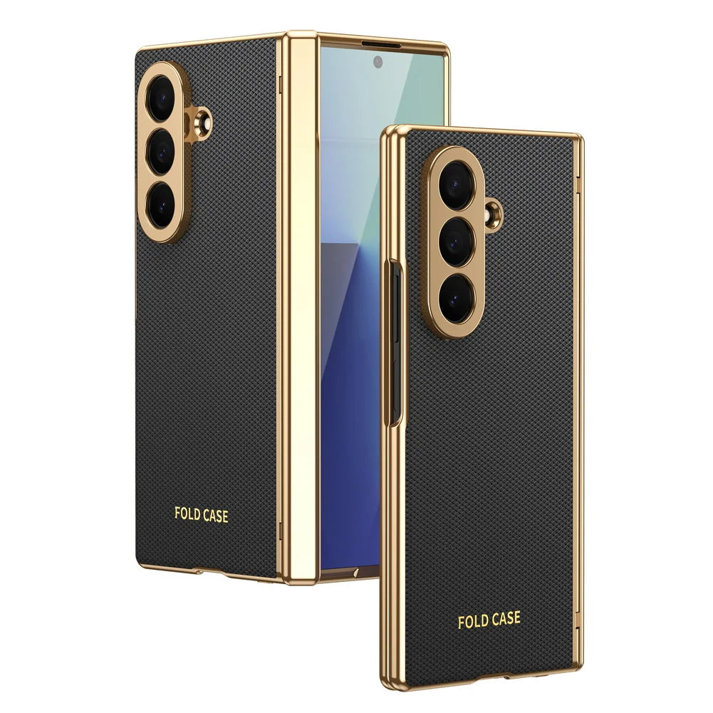 Diamond Leather Hinge Case For Z Fold Series