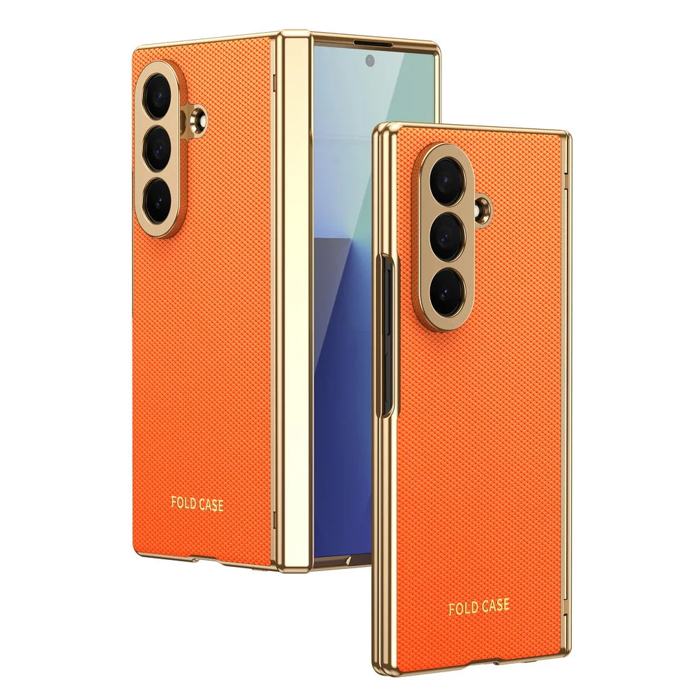 Diamond Leather Hinge Case For Z Fold Series