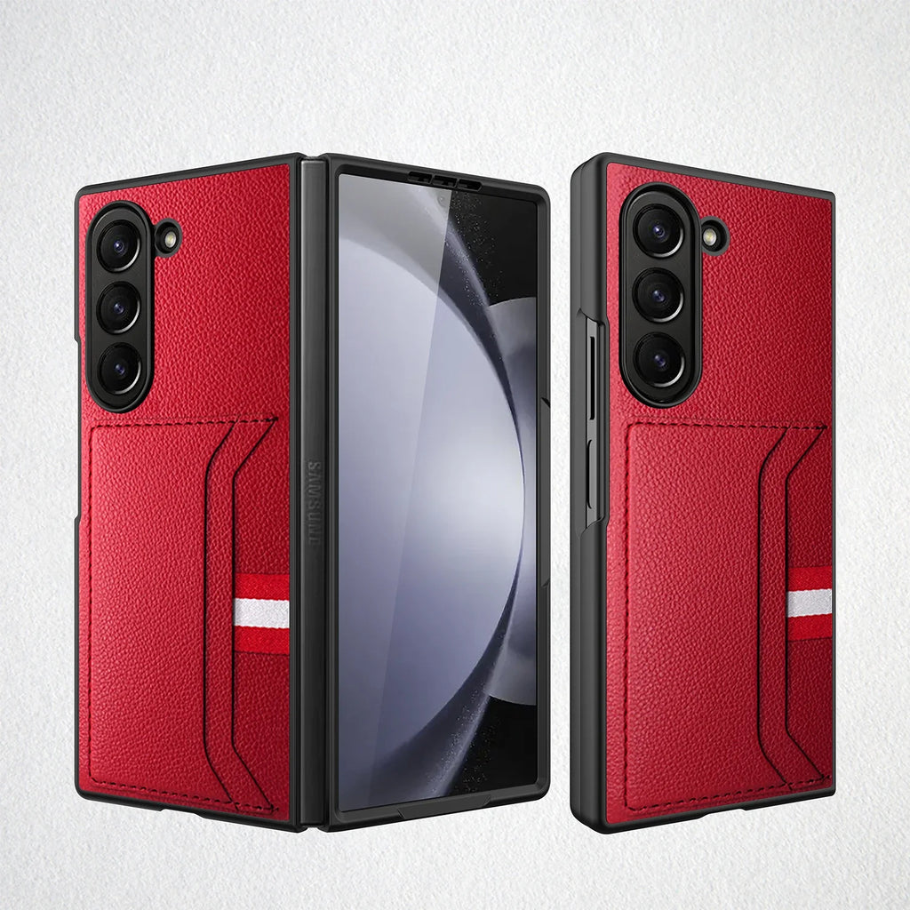 Leather Case with Card Holder for Samsung Galaxy Z Fold 6