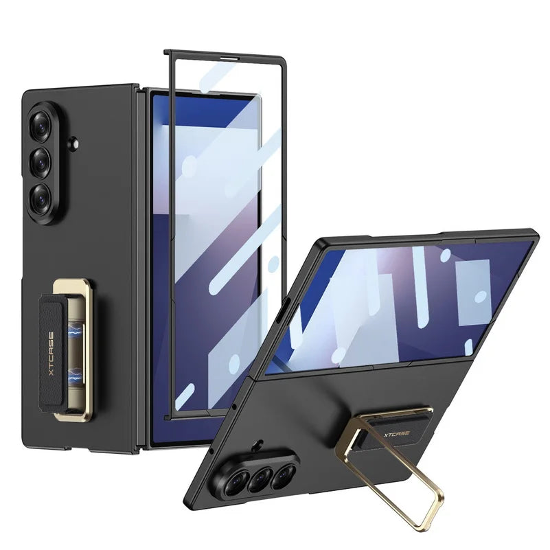 Luxury Magnetic Kickstand Case with Strap