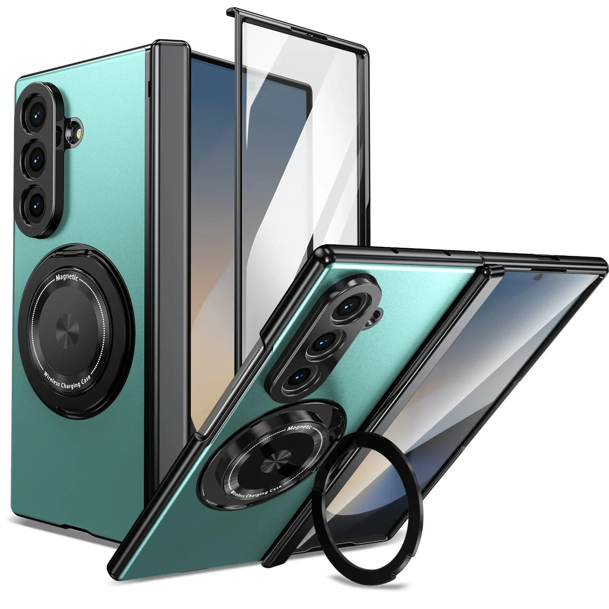 Magnetic Ring Kickstand Case with Screen protection