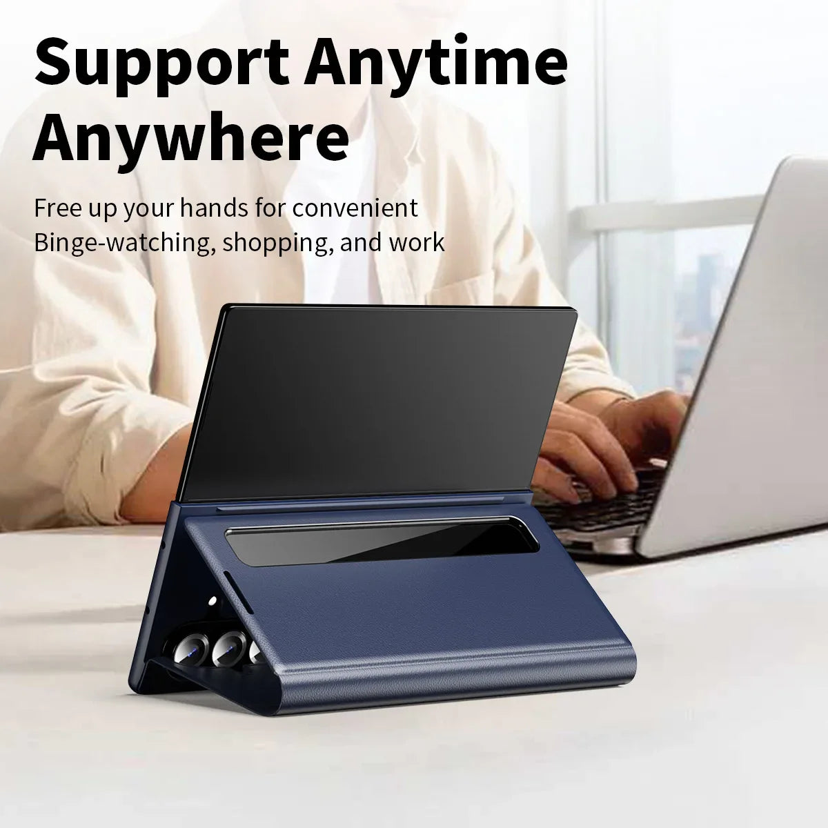 Leather Smart Case For Galaxy Z Fold
