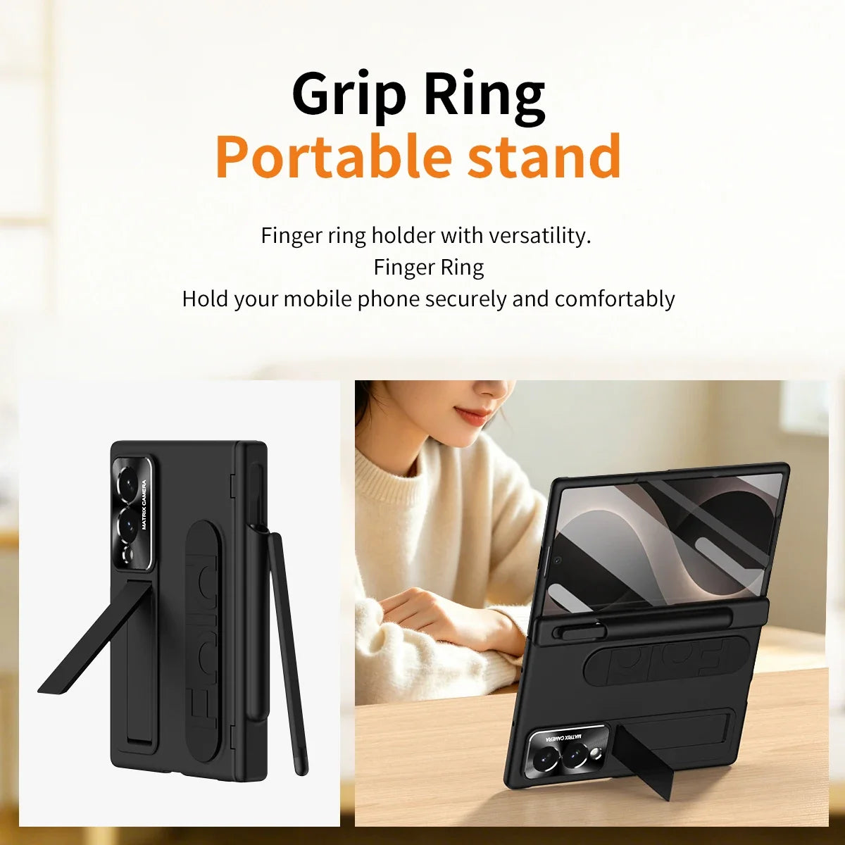Wristband Kickstand Case with Pen For Z Fold Series