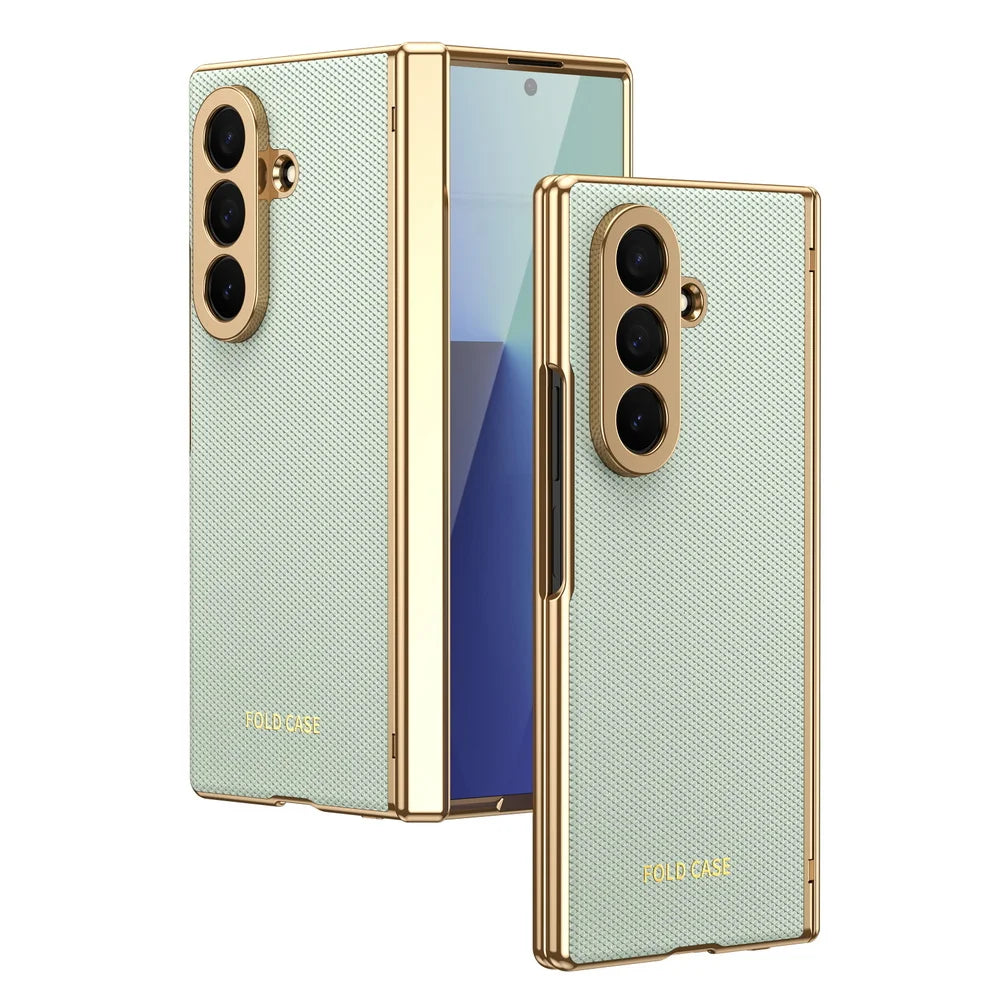 Diamond Leather Hinge Case For Z Fold Series