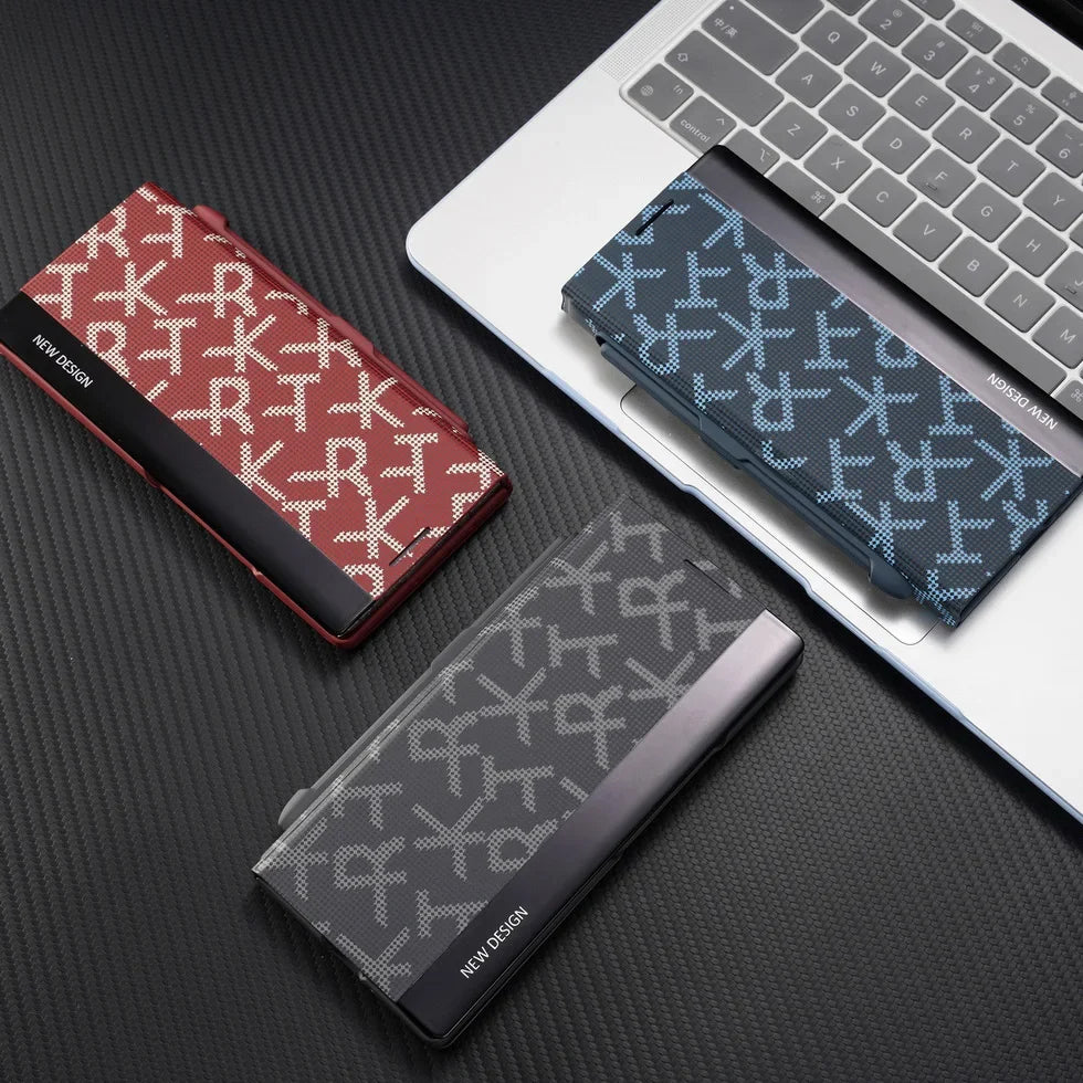 Leather Stand Case with Pen For Galaxy Z Fold