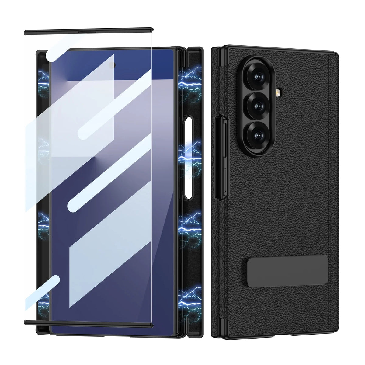 Leather Stand Case With Hinge Protection for Galaxy Z TriFold