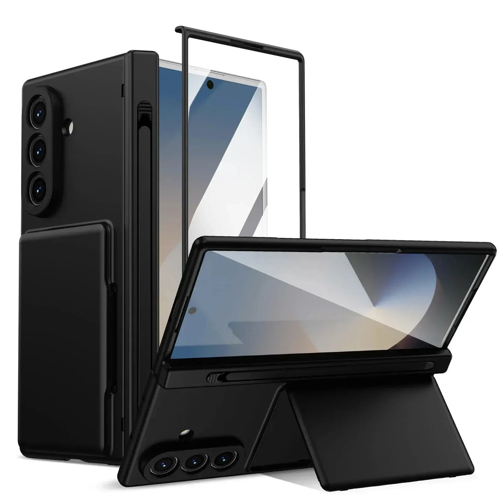 Wallet Stand Shield with Pen Slot & Screen Protection For Galaxy Z Fold