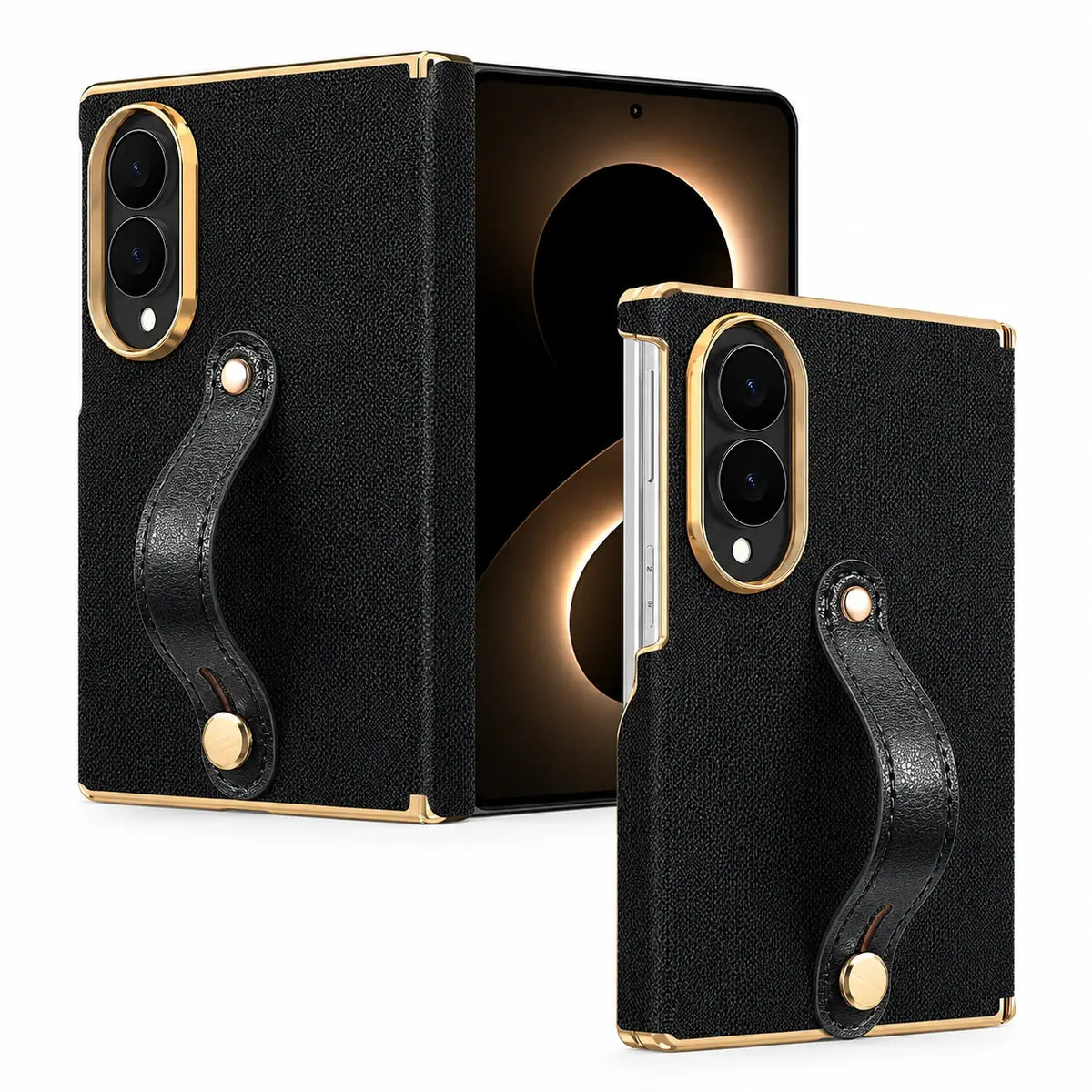 Leather Wrist Strap Case For Galaxy Z Fold