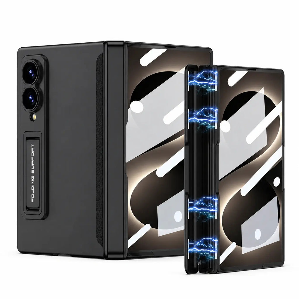 Magnetic Stand Case with Hinge Protection