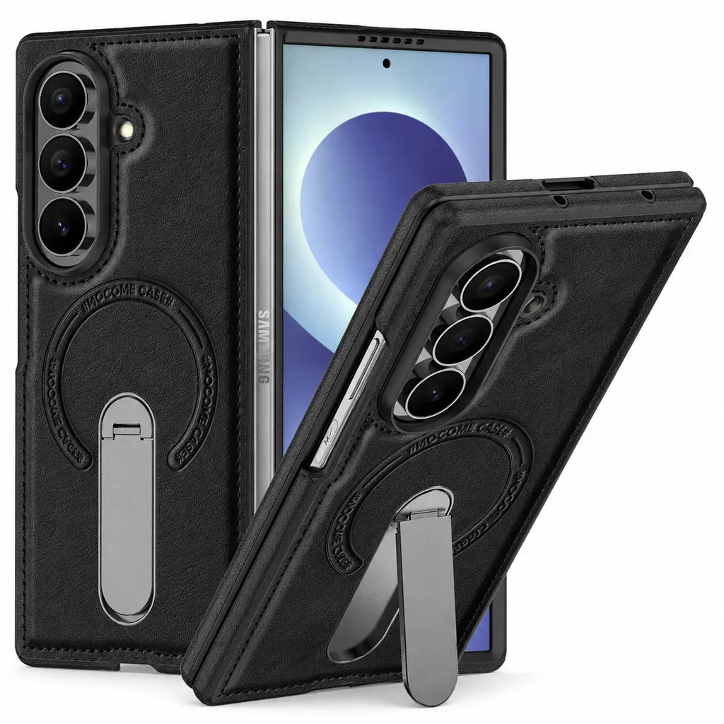 Leather MagSafe Kickstand Case For Galaxy Z Fold Series