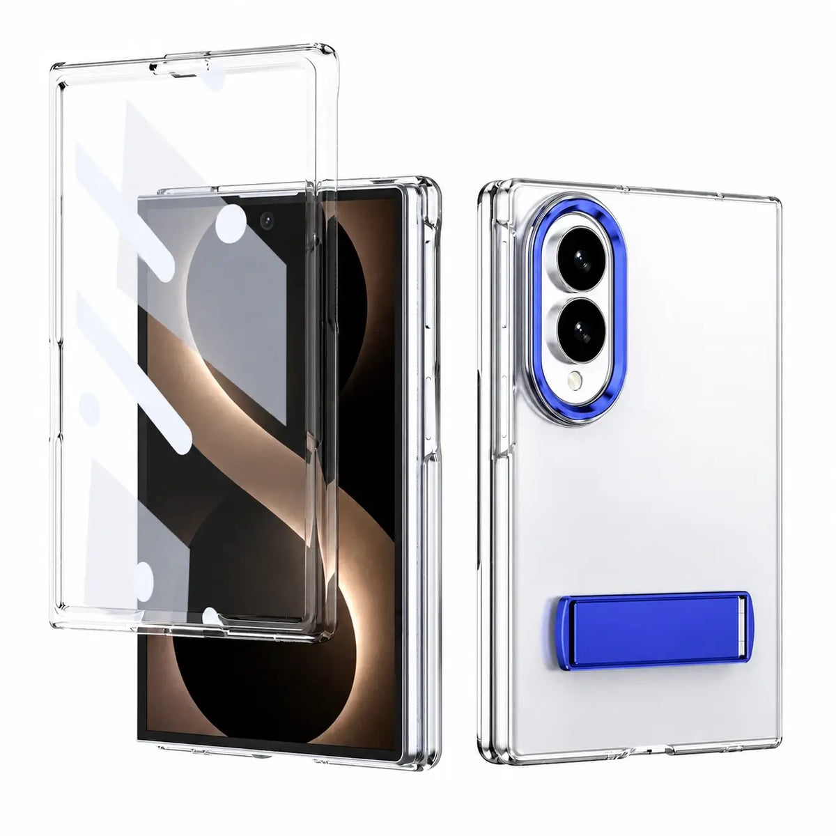 Transparent Case with Stand & Screen Protection for Galaxy Z Fold