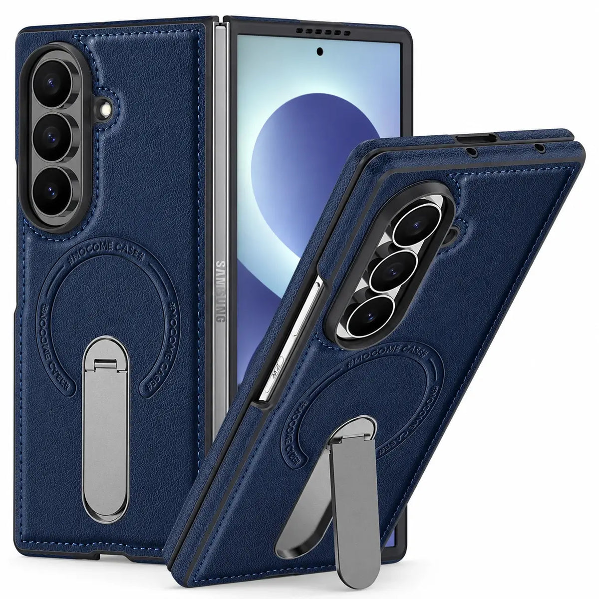 Leather MagSafe Kickstand Case For Galaxy Z Fold Series