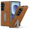 Leather MagSafe Kickstand Case For Galaxy Z Fold Series