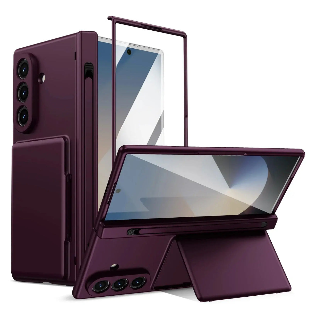 Wallet Stand Shield with Pen Slot & Screen Protection For Galaxy Z Fold