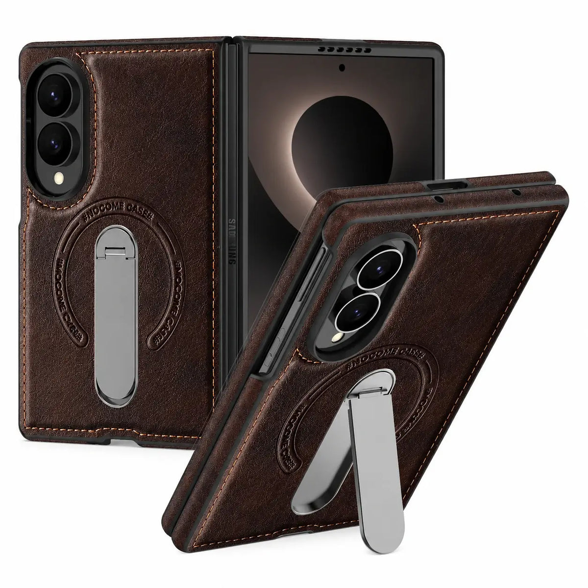 Leather MagSafe Kickstand Case For Galaxy Z Fold Series