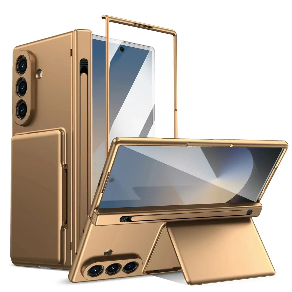 Wallet Stand Shield with Pen Slot & Screen Protection For Galaxy Z Fold