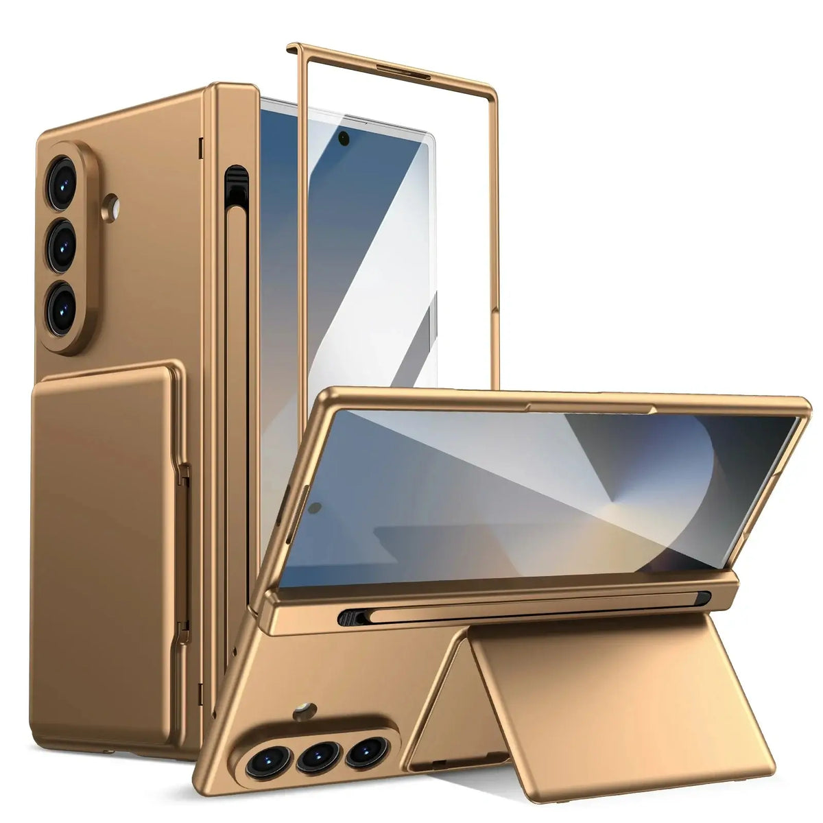 Wallet Stand Shield with Pen Slot & Screen Protection For Galaxy Z Fold