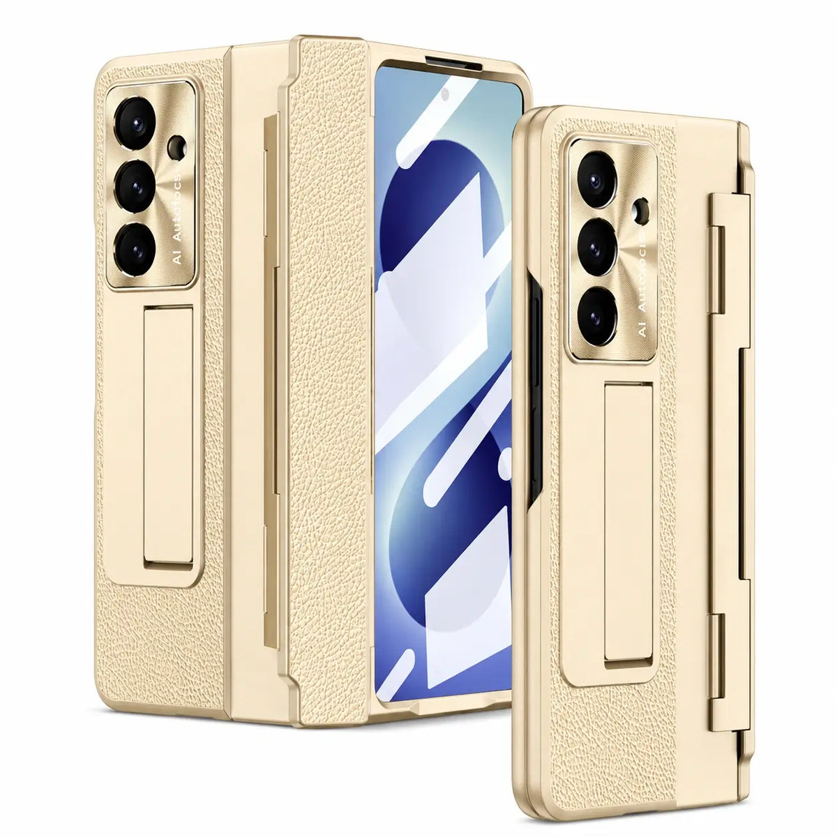 Leather Kickstand Case For Galaxy Z Fold Series