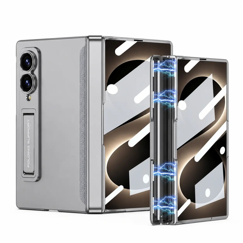 Magnetic Stand Case with Hinge Protection