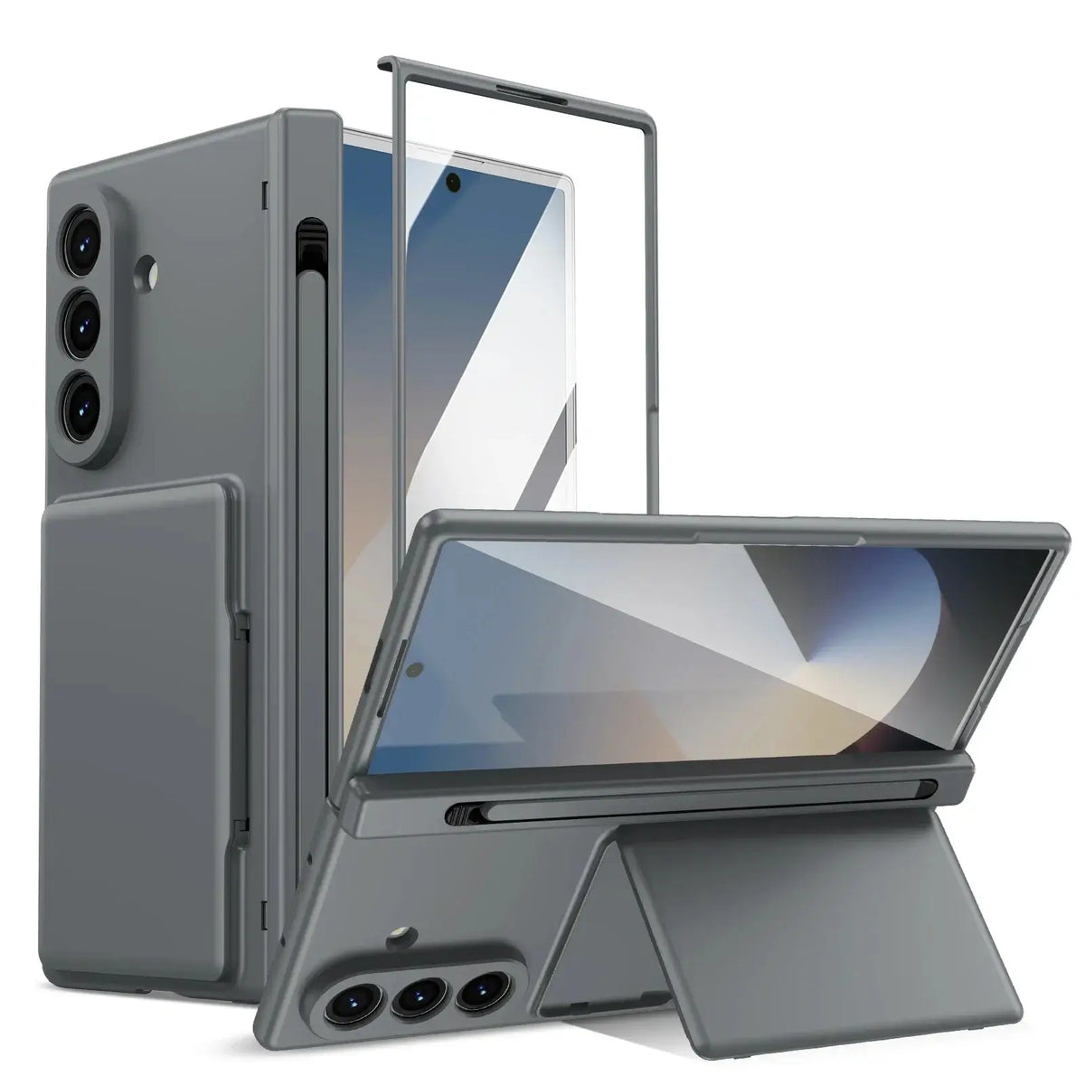 Wallet Stand Shield with Pen Slot & Screen Protection For Galaxy Z Fold